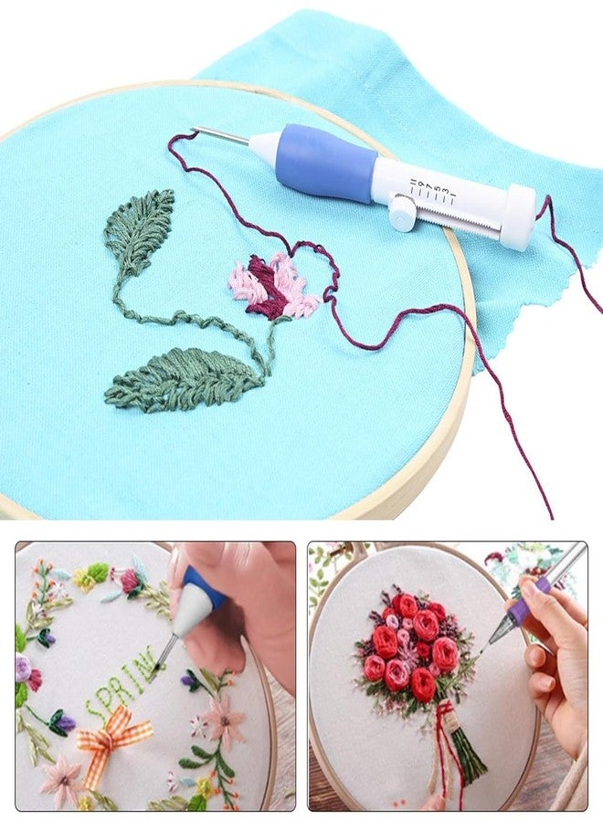 GEMSY مجموعة أقلام تطريز إبرة قابلة للتعديل من GEMSY مع 3 إبر قابلة للتبديل | أداة تطريز يدوية للخيوط والغزل للحياكة والخياطة والنسيج والأعمال اليدوية - Image 4